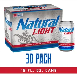 NATURAL LIGHT Beer, 30 Pack 12 fl. oz. Cans
