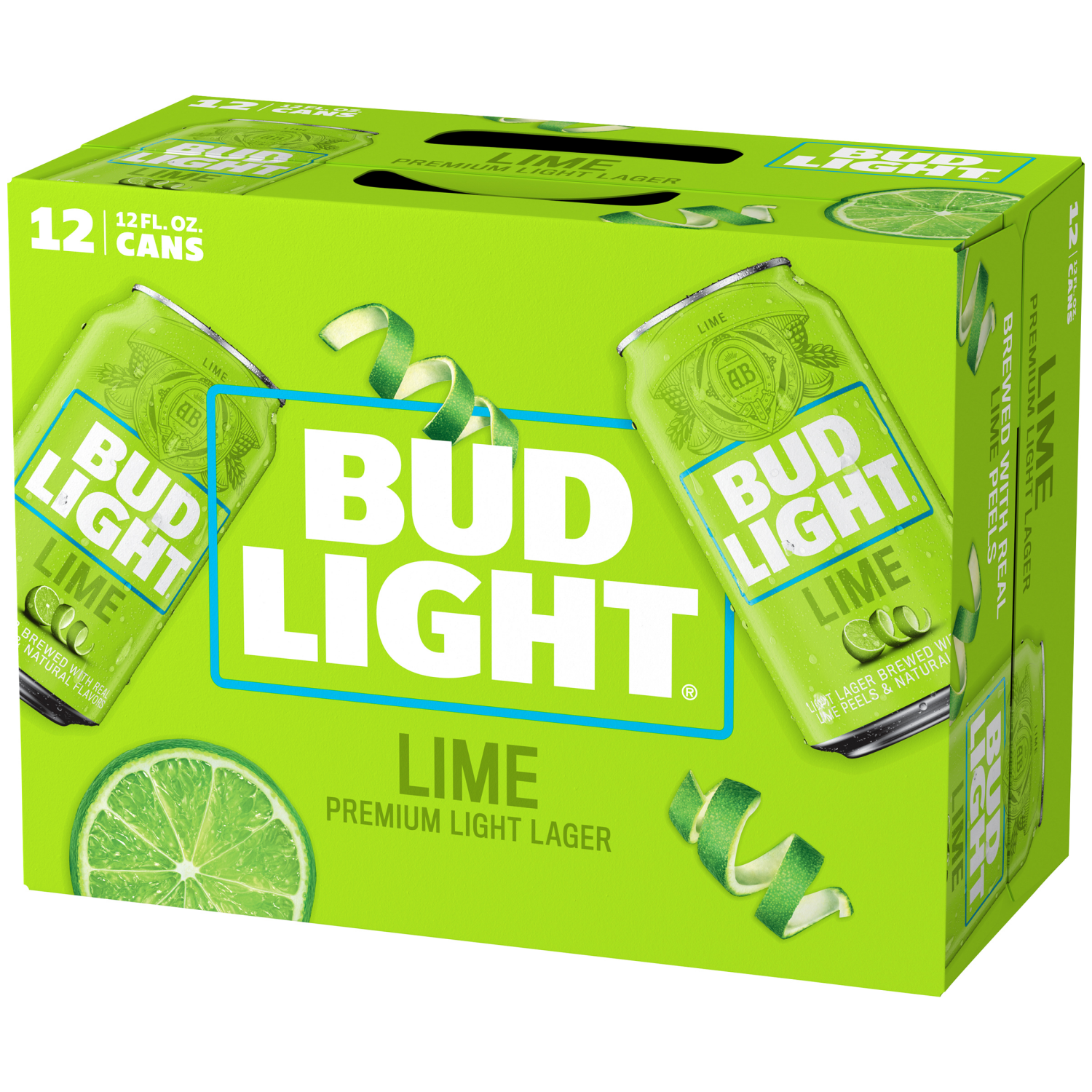 slide 3 of 4, Bud Light Lime Beer, 12 Pack 12 fl. oz. Slim Cans, 4.2% ABV, 12 fl oz