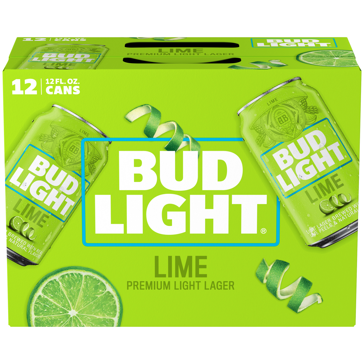 slide 7 of 21, Bud Light Lime Beer, 12 Pack 12 fl. oz. Cans, 144 fl oz