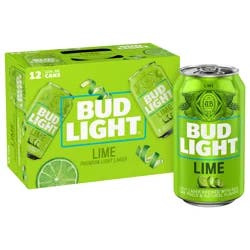Bud Light Lime Beer, 12 Pack 12 fl. oz. Slim Cans, 4.2% ABV