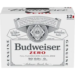 Budweiser Zero Beer, 12 Pack 12 fl. oz. Cans