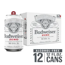 Budweiser Zero Beer, 12 Pack 12 fl. oz. Cans