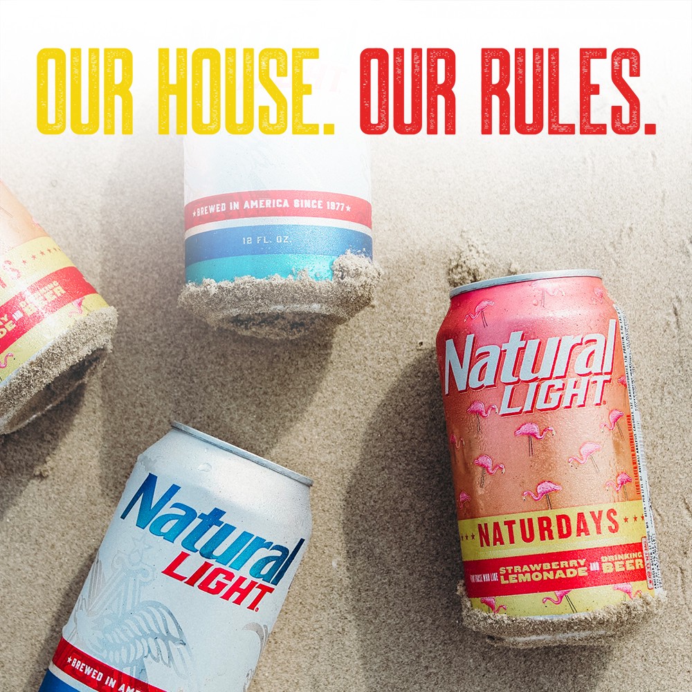 slide 3 of 5, Natural Light Naturdays Strawberry Lemonade Beer, 12 fl oz