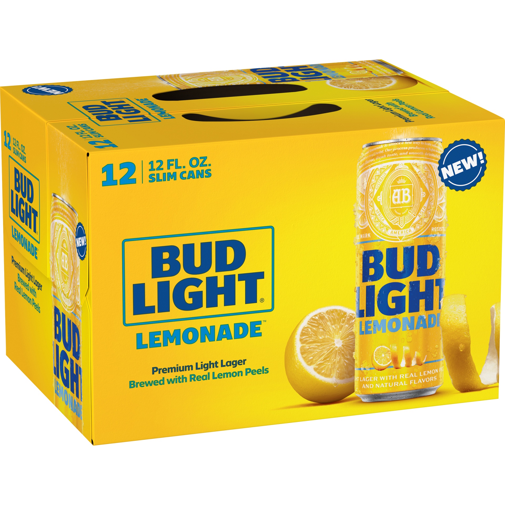 slide 2 of 3, Bud Light Lemonade, 12 Pack 12 fl. oz. Cans, 4.2% ABV, 12 oz