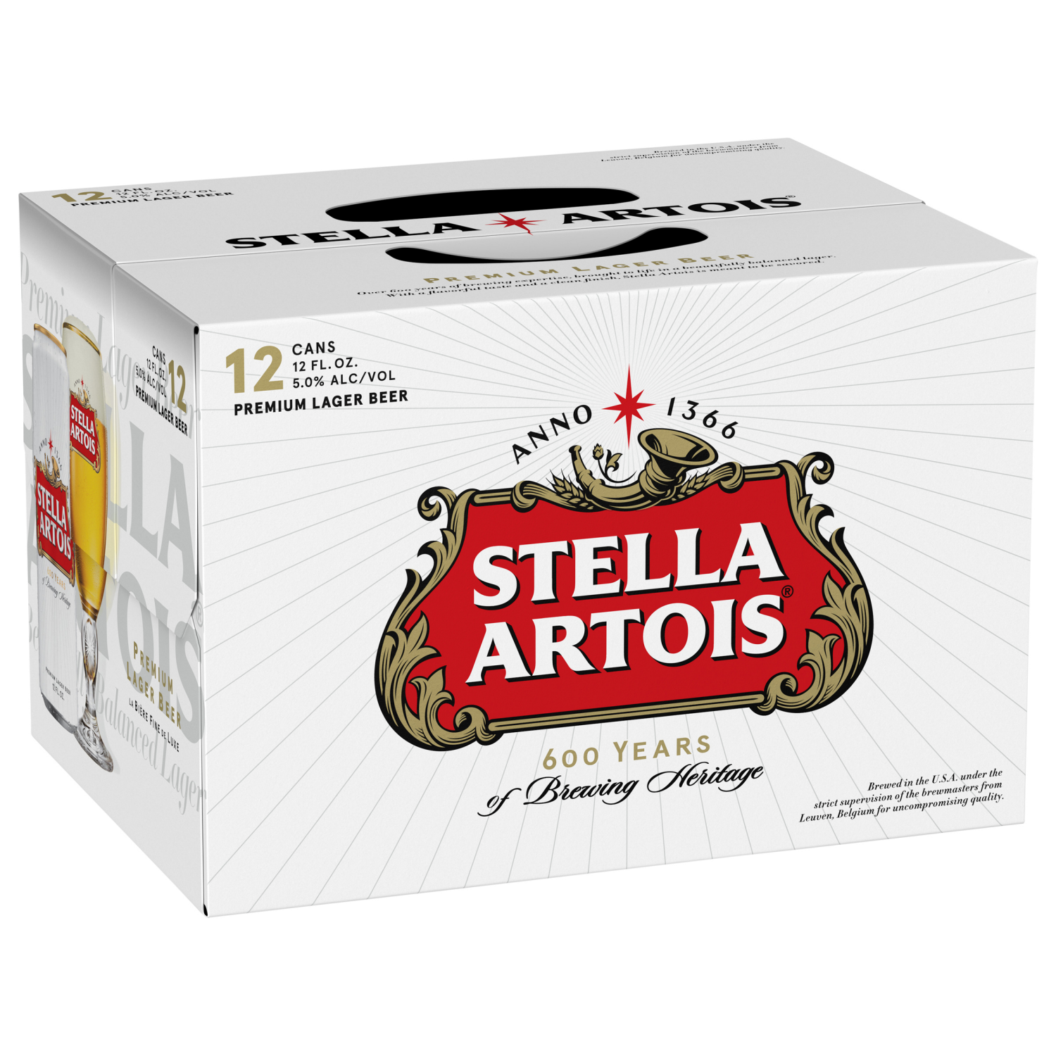slide 2 of 3, Stella Artois Classic Lager Beer 12 - 12 fl oz Cans, 12 ct