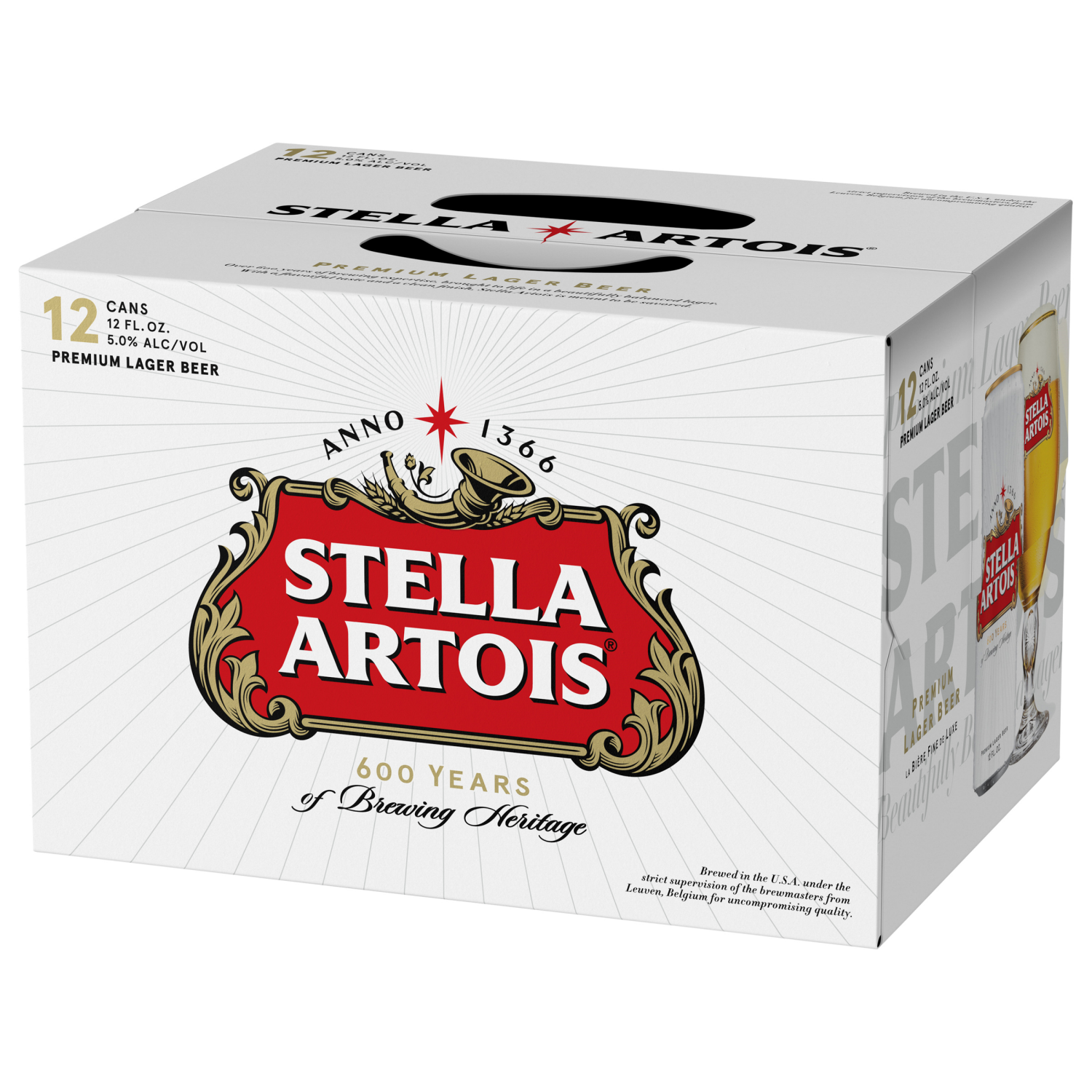 slide 3 of 3, Stella Artois Classic Lager Beer 12 - 12 fl oz Cans, 12 ct