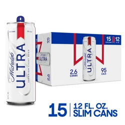 Michelob Ultra Light Beer, 15 Pack 12 fl. oz. Cans