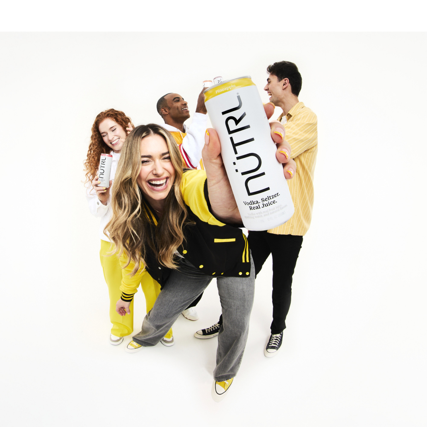 slide 2 of 7, Nutrl Pineapple Vodka Seltzer 4 - 12 fl oz Cans, 4 ct; 12 oz