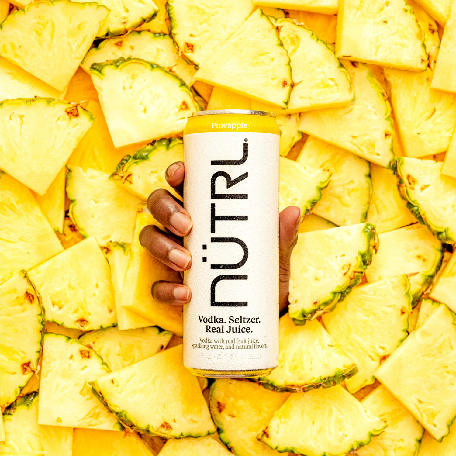 slide 3 of 7, Nutrl Pineapple Vodka Seltzer 4 - 12 fl oz Cans, 4 ct; 12 oz