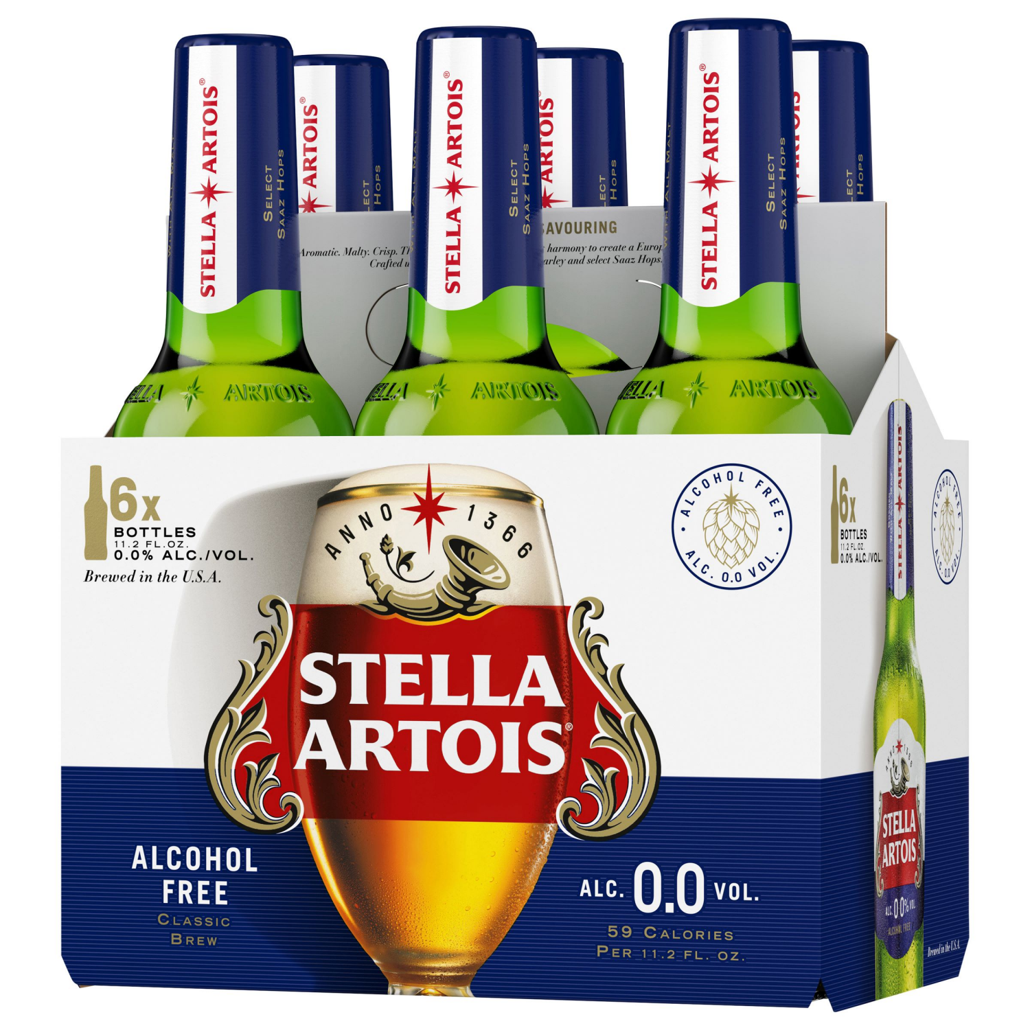 slide 4 of 7, Stella Artois Liberté Non Alcoholic Beer, 6 Pack Bottles, 6 ct