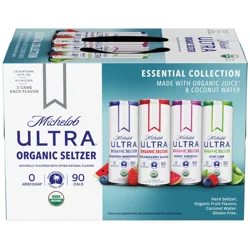 Michelob Ultra Organic Essential Colleciton Hard Seltzer 12 - 12 fl oz Slim Cans