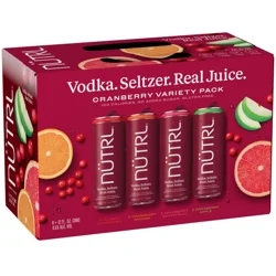 Nutrl Cranberry Vodka Seltzer Variety Pack 8 - 12 fl oz Cans