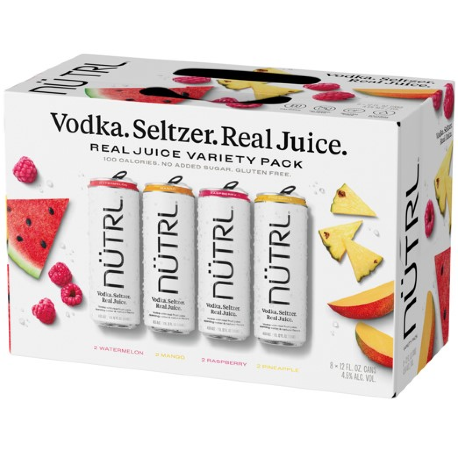 slide 1 of 1, Nutrl Assorted Vodka Variety Pack 8 - 12 fl oz Cans, 96 fl oz