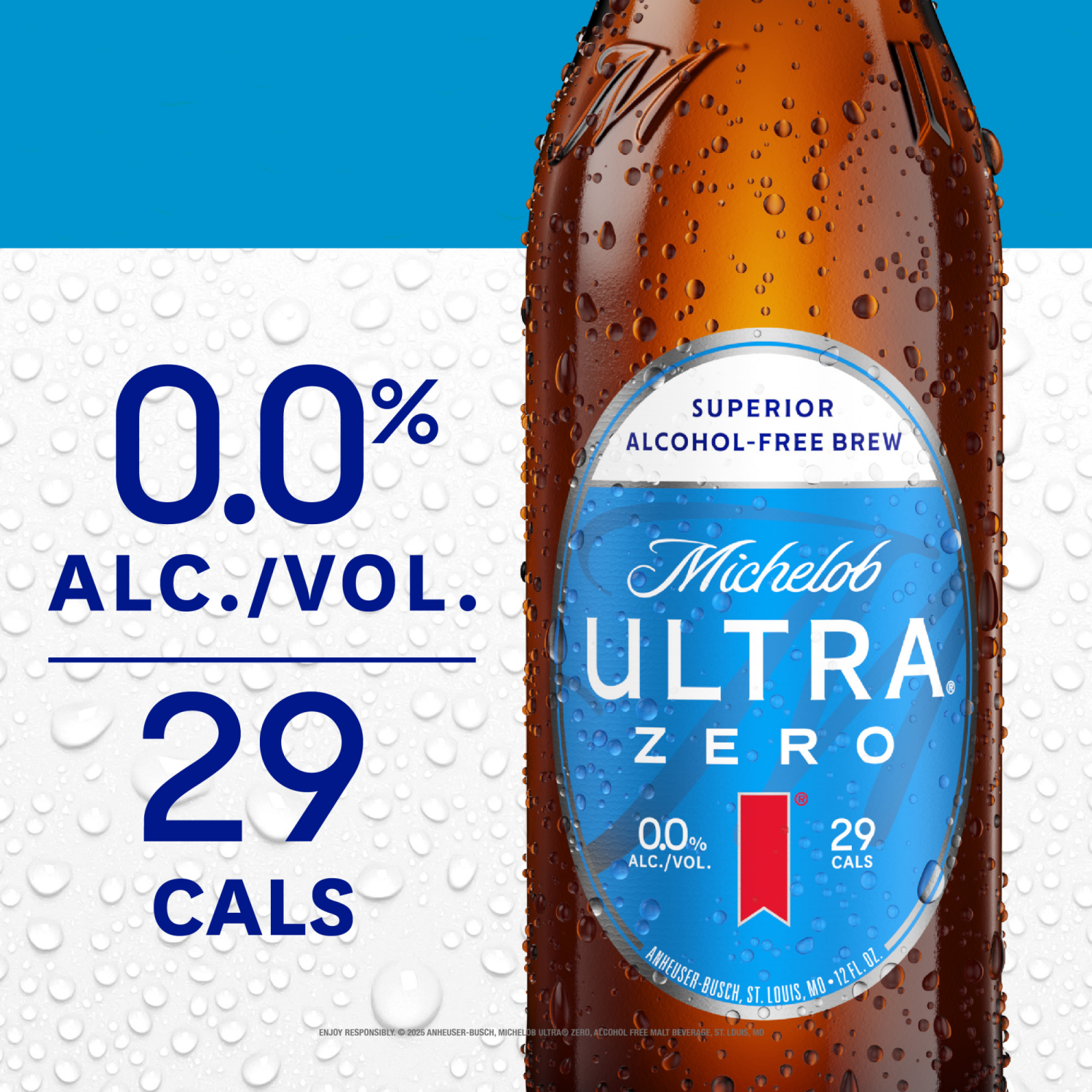 slide 2 of 6, Michelob Ultra Alcohol-Free Superior Zero Brew 6 - 12 fl oz Bottles, 6 ct
