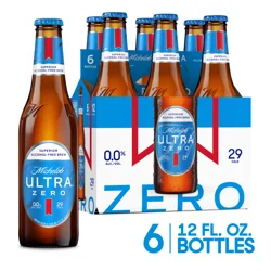 Michelob Ultra Alcohol-Free Superior Zero Brew 6 - 12 fl oz Bottles
