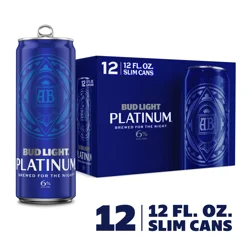 Bud Light Platinum Beer 12 - 12 fl oz Cans