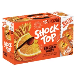 Shock Top Belgian White, 15 Pack 12 fl. oz. Cans, 5.2% ABV