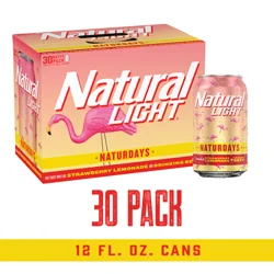 Natural Light Naturdays Light Beer, 30 Pack Beer, 12 FL OZ Cans, 4.2% ABV