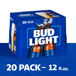 Bud Light Bottles, 20 ct