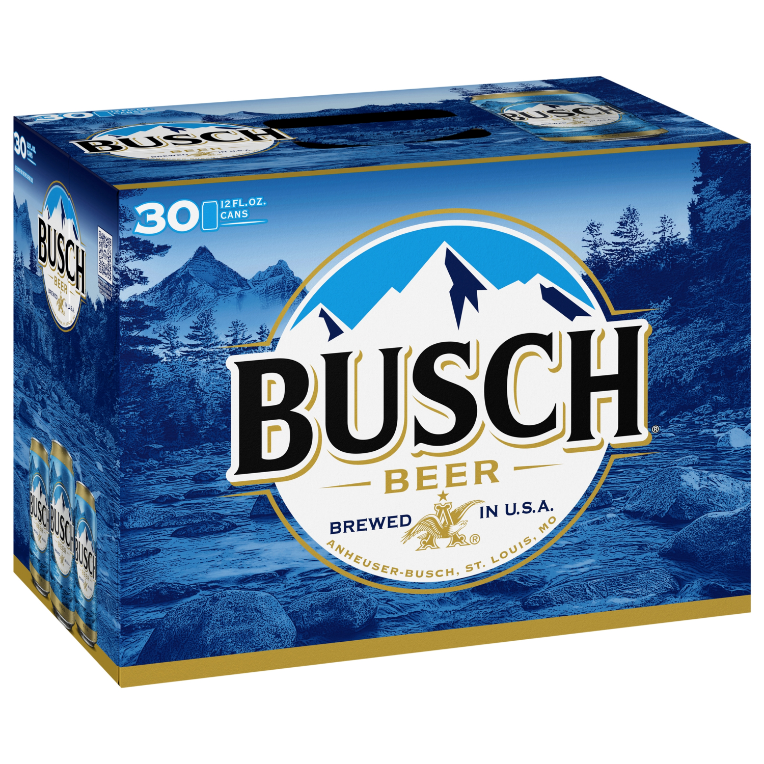 slide 2 of 3, Busch Beer, 30 Pack Beer, 12 FL OZ Cans, 4.3% ABV, 12 fl oz