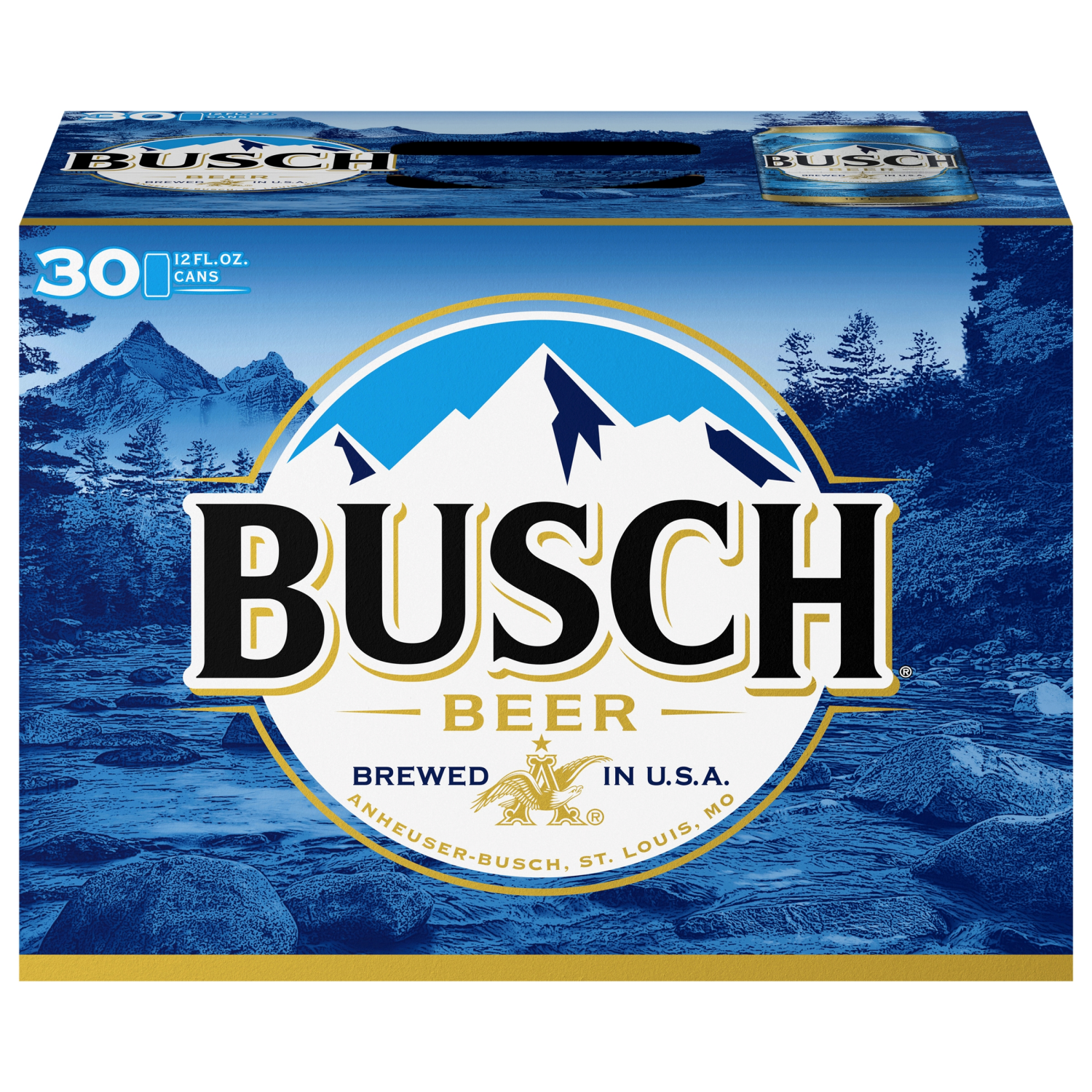 slide 1 of 3, Busch Beer, 30 Pack Beer, 12 FL OZ Cans, 4.3% ABV, 12 fl oz