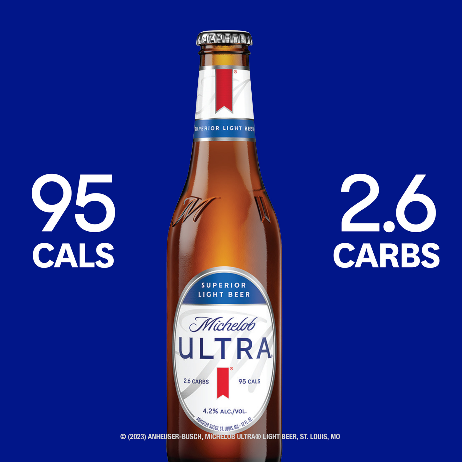 slide 7 of 8, Michelob ULTRA Light Beer, 18 Pack Beer, 12 FL OZ Bottles, 4.2% ABV, 18 ct