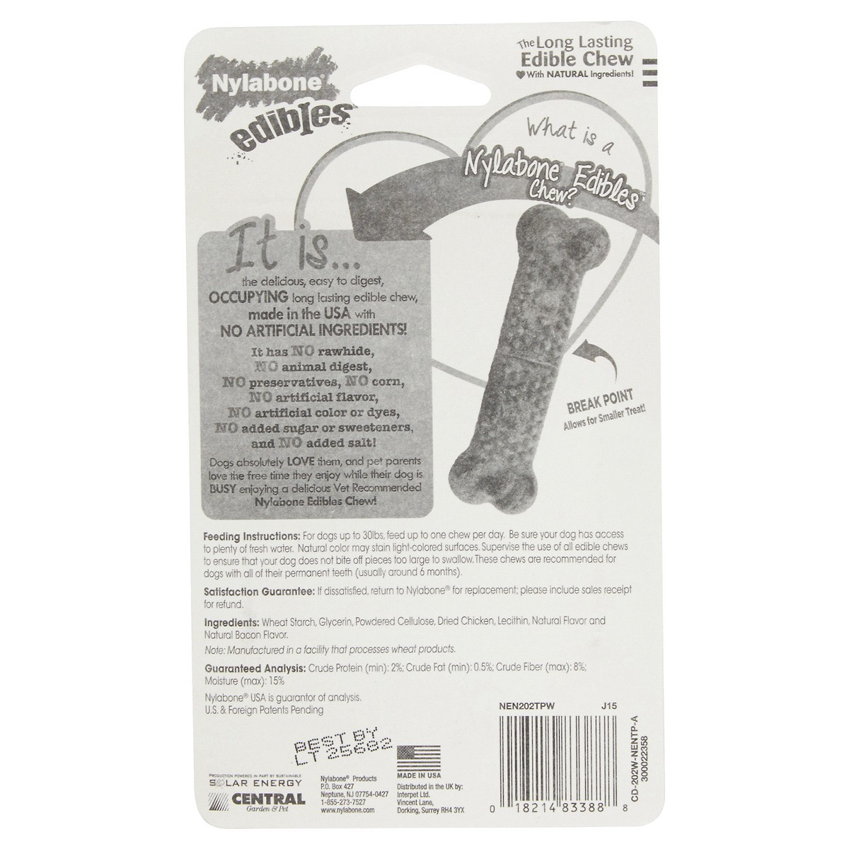 slide 2 of 2, Nylabone Natural Nubz Edible with Real Chicken Dog Treats 2 ea, 2 ct