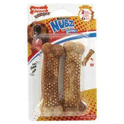 Nylabone Natural Nubz Edible with Real Chicken Dog Treats 2 ea
