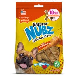 Nylabone Natural Nubz Chicken Dog Treats Small - 16 Count