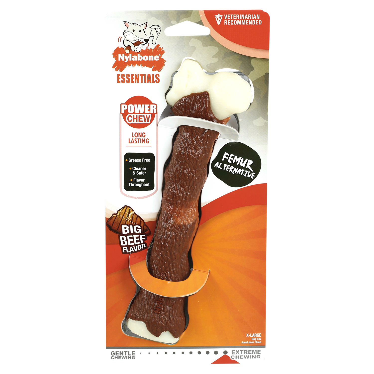 slide 1 of 2, Nylabone X-Large Power Chew Femur Dog Toy, XL