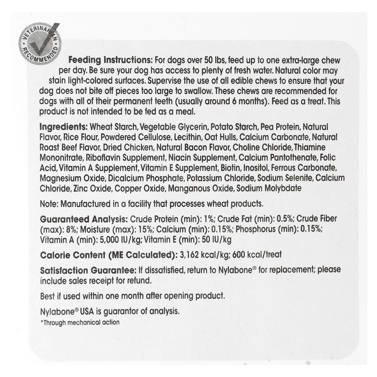 slide 2 of 2, Nylabone Natural Nubz Chew Beef Flavor Dog Treat Extra Large 6.7 oz, 6.7 oz