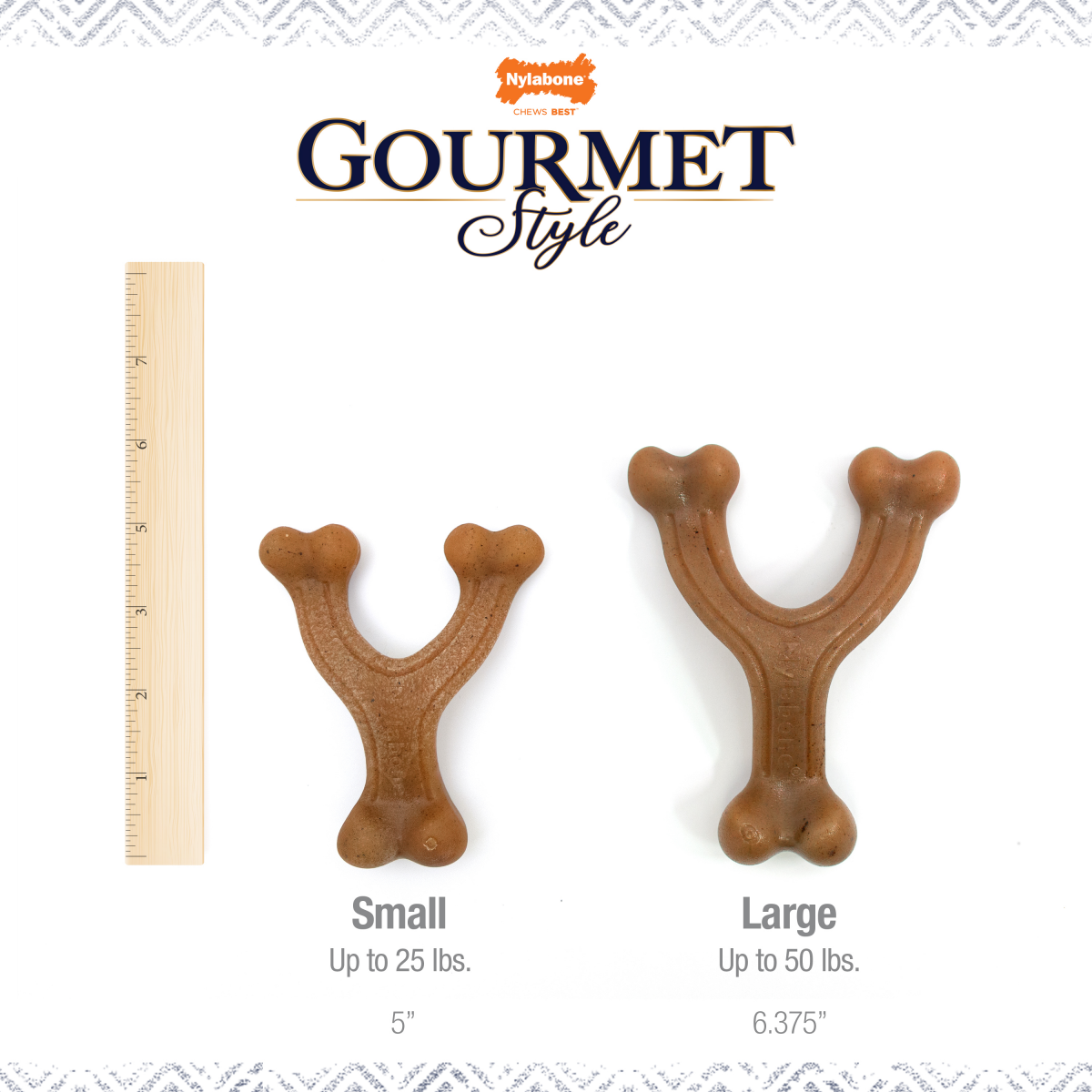 slide 5 of 17, Nylabone Gourmet Style Bacon Flavor Dog Toy 1 Each, 1 ct