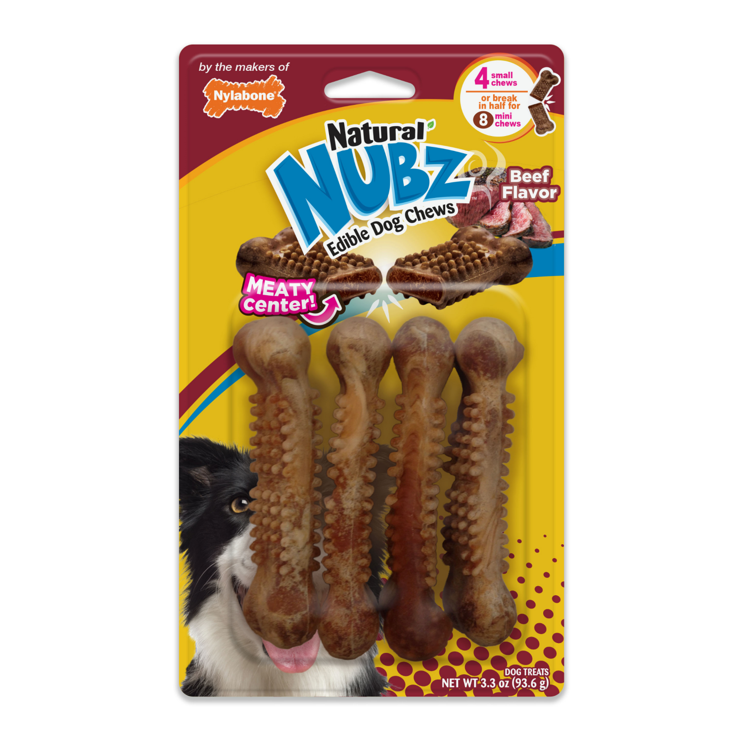 slide 1 of 2, Nylabone Nubz Meaty Center Small, 4 ct