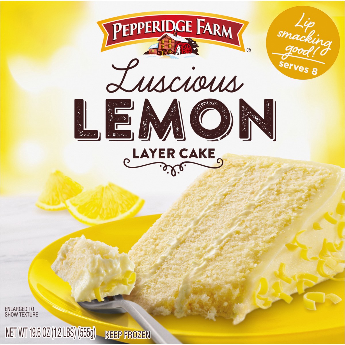 slide 7 of 9, Pepperidge Farm Frozen Lemon Layer Cake, 19.6 oz. Box, 19.6 oz