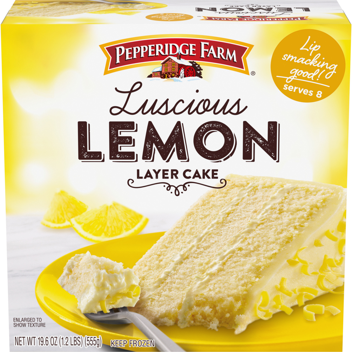 slide 1 of 9, Pepperidge Farm Frozen Lemon Layer Cake, 19.6 oz. Box, 19.6 oz