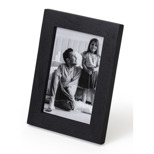 slide 2 of 7, Realspace® Acadia Wood Picture Frame, 5-3/4"" x 7-3/4"", Matted For 4"" x 6"", Black, 1 ct