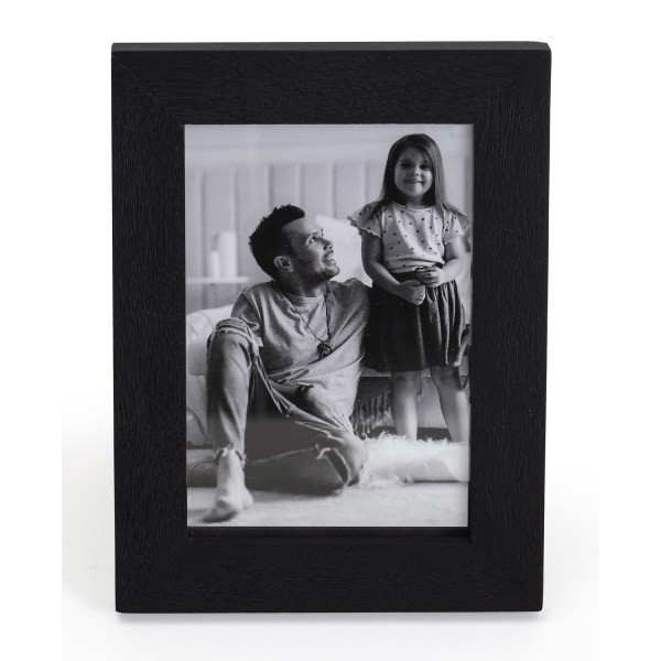 slide 4 of 7, Realspace® Acadia Wood Picture Frame, 5-3/4"" x 7-3/4"", Matted For 4"" x 6"", Black, 1 ct