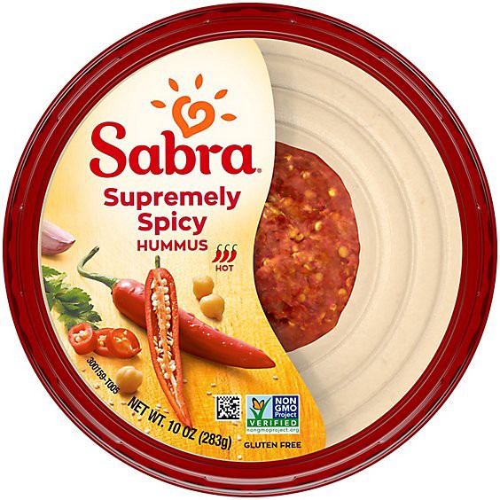 slide 1 of 1, Sabra Supremely Spicy Hummus - 10 Oz, 10 oz