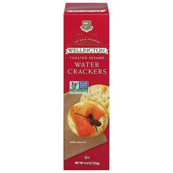 Wellington Water Crackers Toasted Sesame - 4.4 Oz