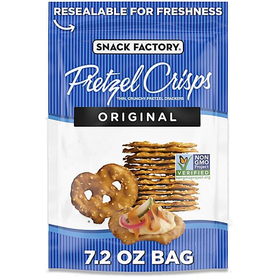 slide 1 of 6, Snack Factory Original Pretzel Crisps - 7.2 Oz, 7.2 oz