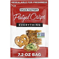 Snack Factory Everything Pretzel Crisps - 7.2 Oz