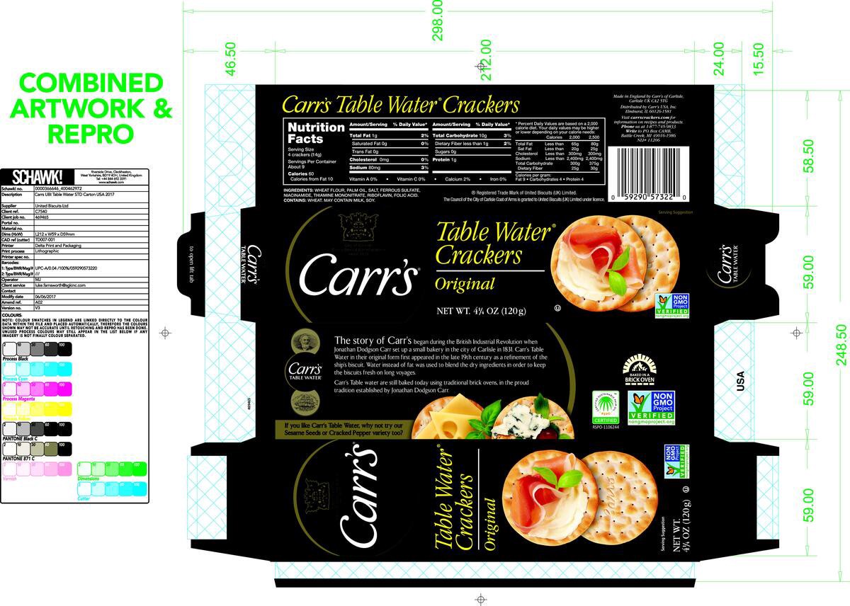 slide 10 of 11, Carrs Table Water Crackers Original Baked Snack Crackers - 4.25 Oz, 4.25 oz