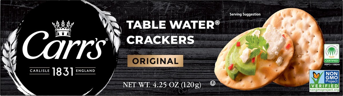 slide 2 of 11, Carrs Table Water Crackers Original Baked Snack Crackers - 4.25 Oz, 4.25 oz