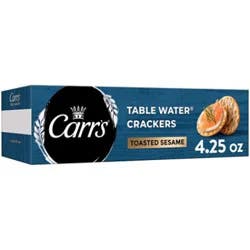 Carrs Table Water Crackers Toasted Sesame Baked Snack Crackers - 4.5 Oz