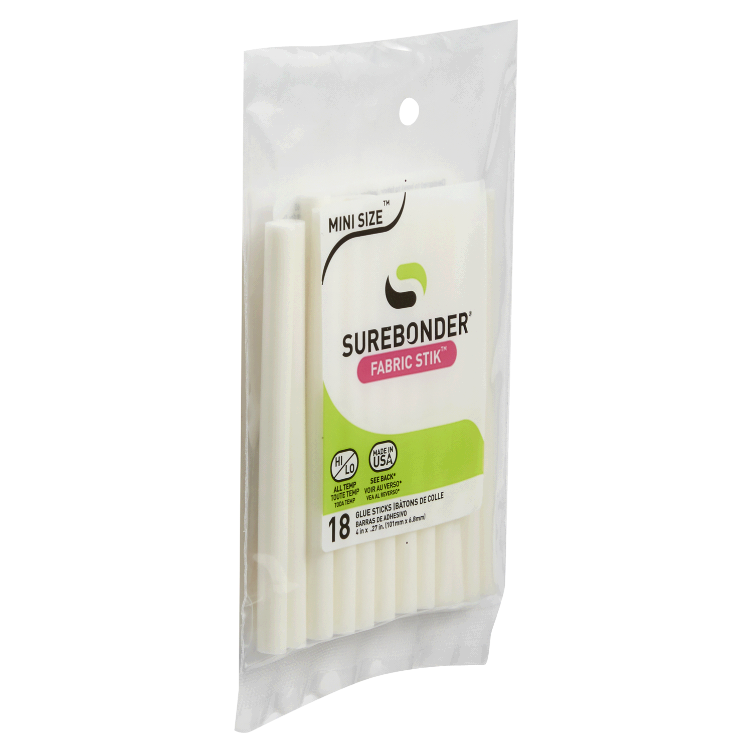 slide 4 of 5, Surebonder Glue Fabric Stik All Temp Mini 18-4", 1 ct