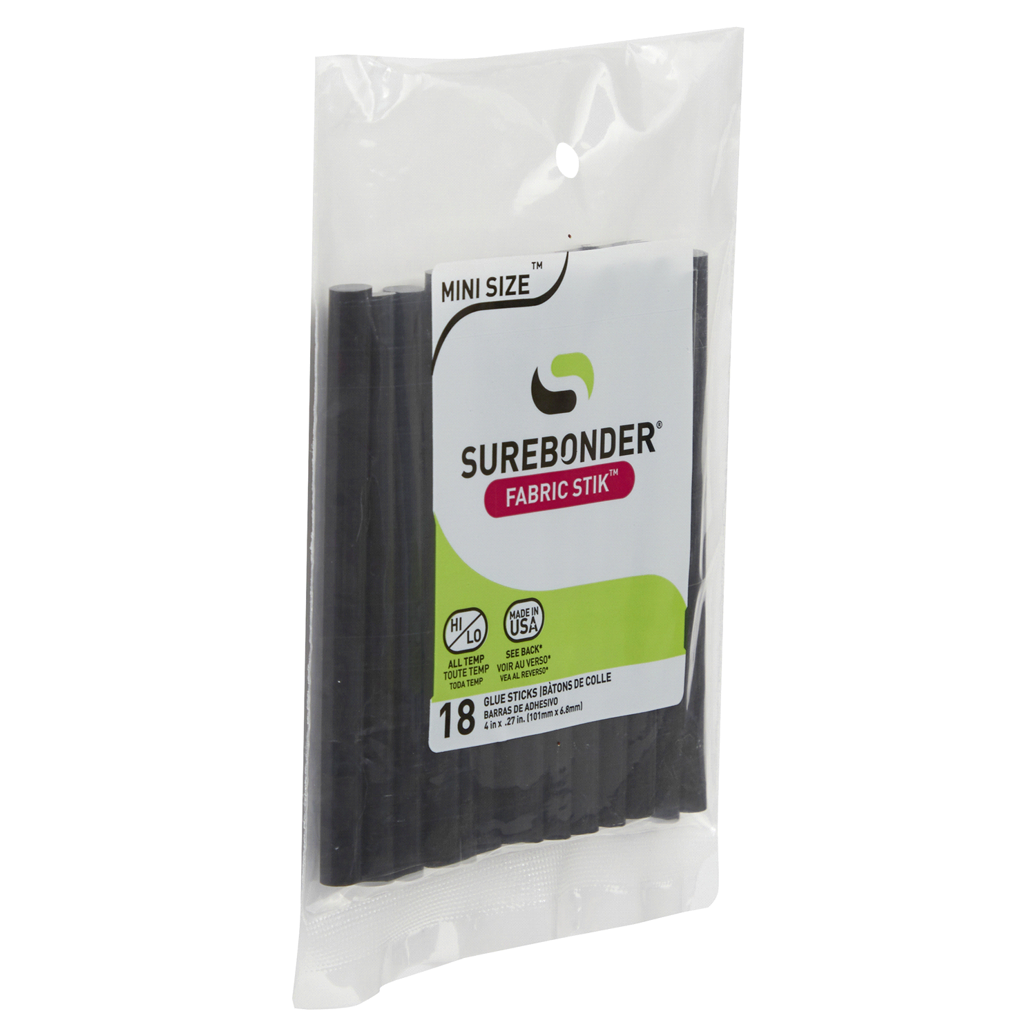 slide 4 of 5, Surebonder Glue Black Fabric Stik, 1 ct