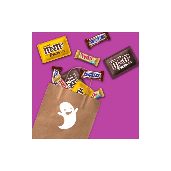 slide 26 of 29, Wrigley M&M'S, SNICKERS & TWIX Milk Chocolate Halloween Candy, 14.02 Oz Bulk Bag, 14.02 oz