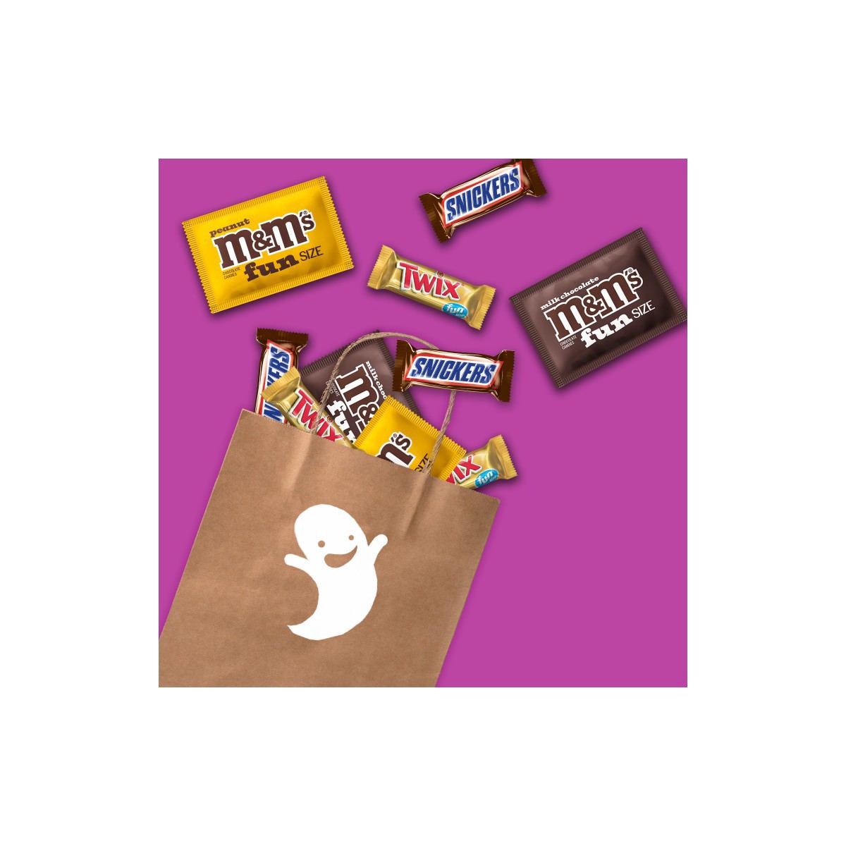 slide 20 of 29, Wrigley M&M'S, SNICKERS & TWIX Milk Chocolate Halloween Candy, 14.02 Oz Bulk Bag, 14.02 oz