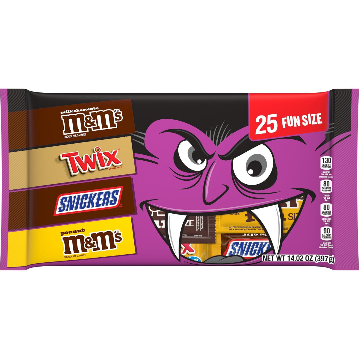 slide 1 of 29, Wrigley M&M'S, SNICKERS & TWIX Milk Chocolate Halloween Candy, 14.02 Oz Bulk Bag, 14.02 oz