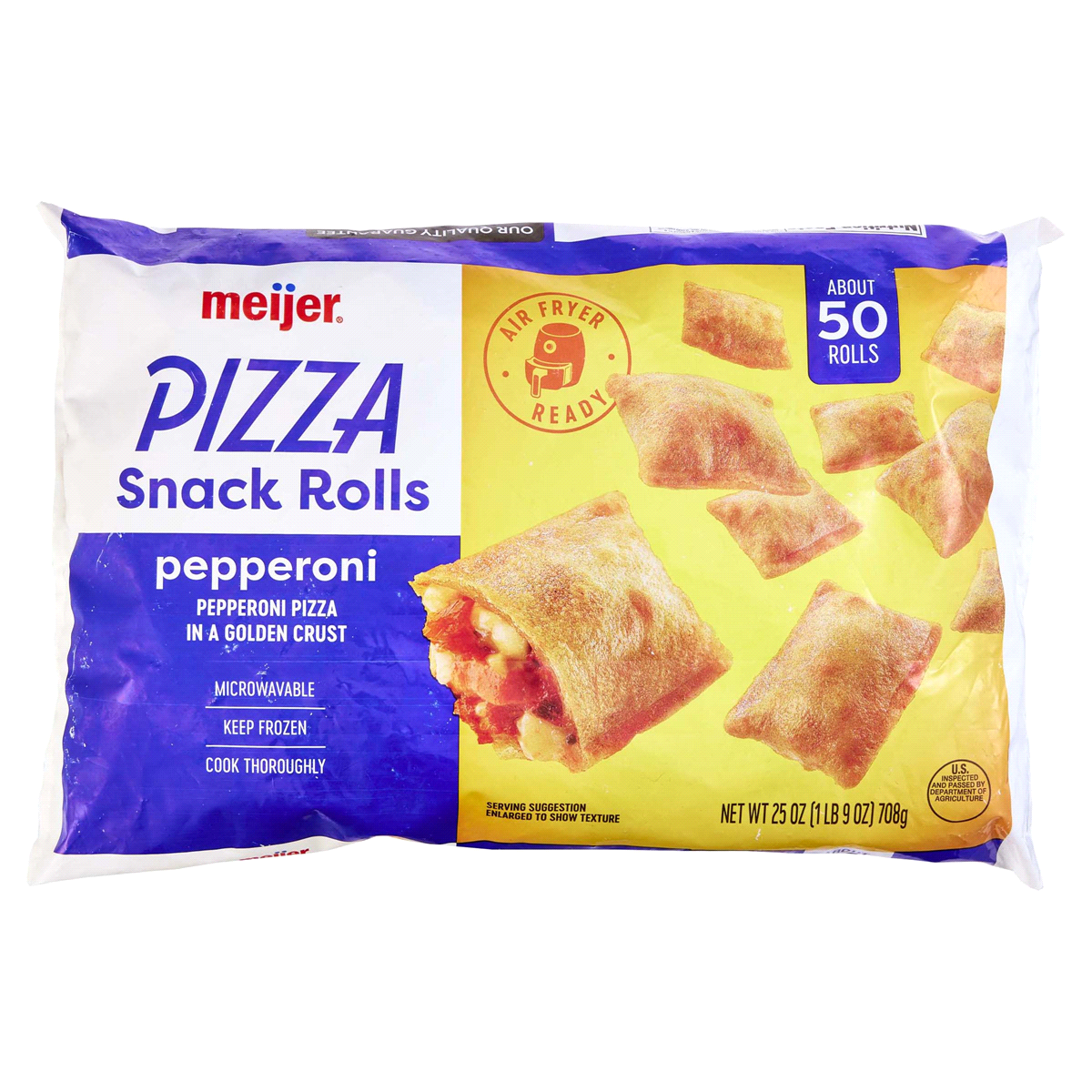 slide 1 of 21, Meijer Pepperoni Pizza Snack Rolls, 50 ct; 20 oz